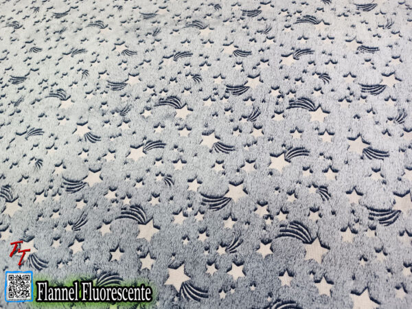 Flannel Fluorescente Estrellas Gris