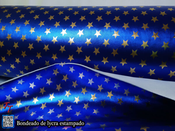 Bondeado de lycra estampada | Azul