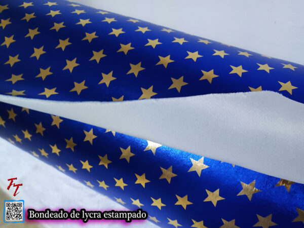 Bondeado de lycra estampada | Azul