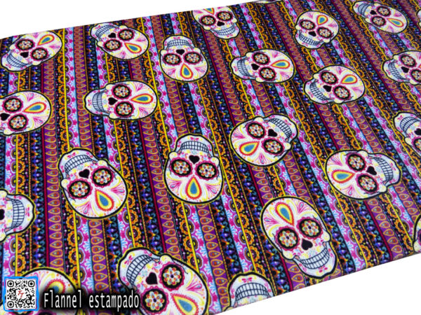 Flannel Estampado | Calavera multicolor