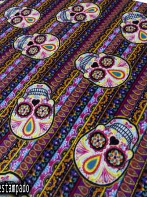 Flannel Estampado | Calavera multicolor